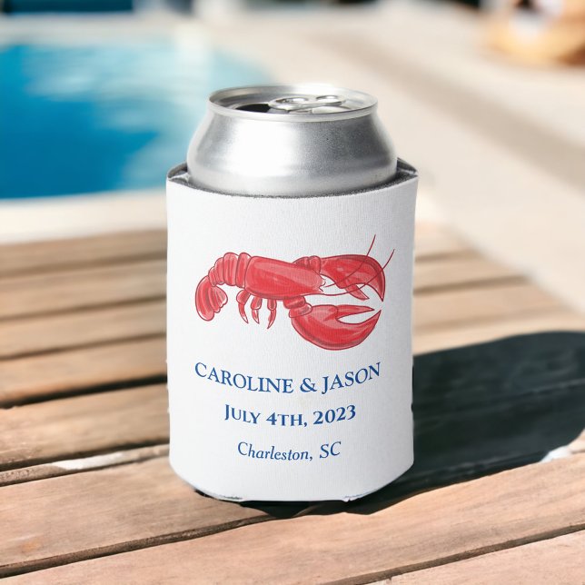 Rafraîchisseur Pour Canette Favori de mariage au homard rouge (Créateur téléchargé)