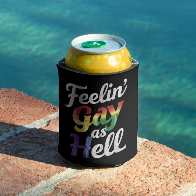 Rafraîchisseur Pour Canette Feelin' Gay As Hell LGBT Pride (Piscine in situ)