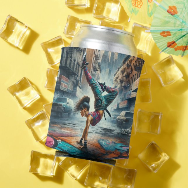 Rafraîchisseur Pour Canette Femmes en action de Breakdancer Silhouette de New  (Été in situ)