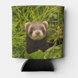 Rafraîchisseur Pour Canette Ferret Brown mignon dans l'herbe photo