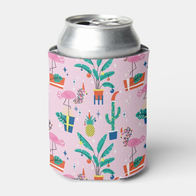 Rafraîchisseur Pour Canette Festive Tropical Noël Motif (Can devant)