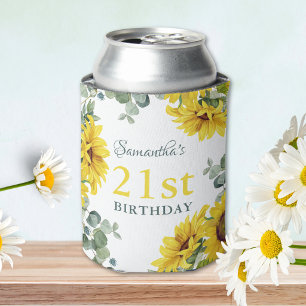 Rafraîchisseur Pour Canette Fête d'anniversaire des 21 ans de Tournesol