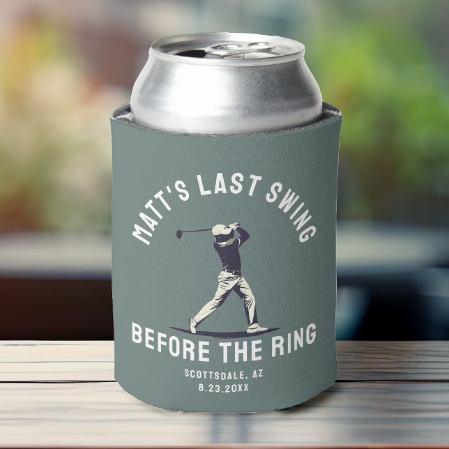 Rafraîchisseur Pour Canette Fête De Bachelor Personnalisée Favoriser Golf Voya (Fun golf can cooler ideal for a bachelor party, showcasing a lively golf design to keep drinks chill)