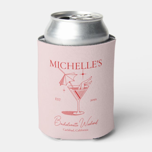 Rafraîchisseur Pour Canette Fête de Fille de Cocktail Rétro (Can devant)