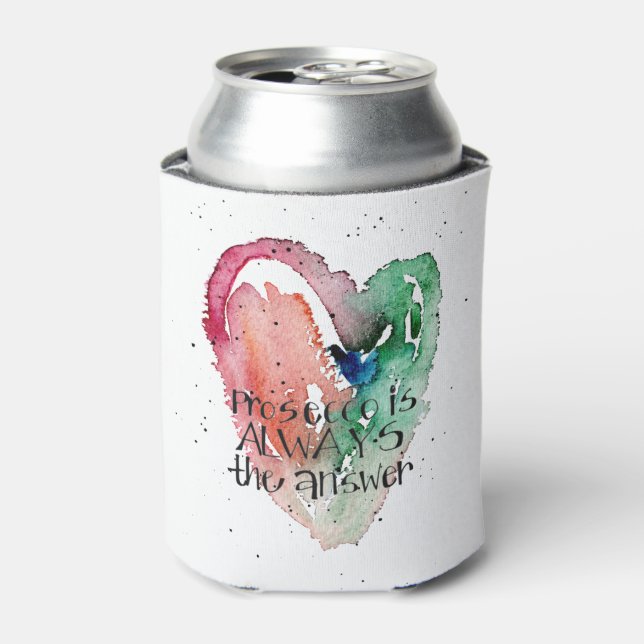 Rafraîchisseur Pour Canette Fête de l'Aquarelle de la fille Prosecco (Can devant)