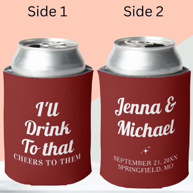 Rafraîchisseur Pour Canette Fête de mariage personnalisée (Créateur téléchargé)