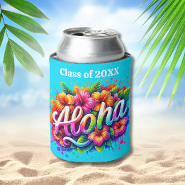 Rafraîchisseur Pour Canette Fête de remise des diplômes Aloha Tropical Luau Gl