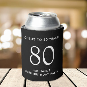 Rafraîchisseur Pour Canette Fête des 80 ans Cheers Black