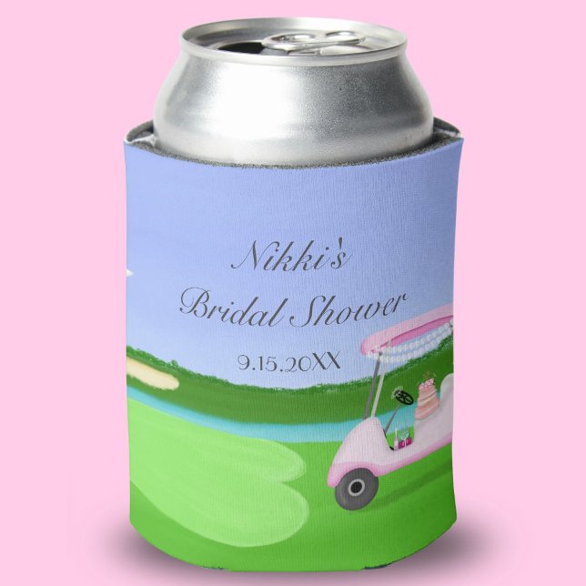 Rafraîchisseur Pour Canette Fête des mariées Golf Motif Avec Golf Panier (Créateur téléchargé)
