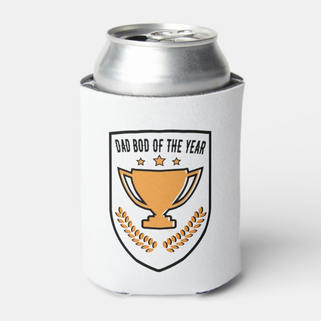 Rafraîchisseur Pour Canette Fête des pères Cadeau Papa Bod De L'Année Trophée  (Can devant)