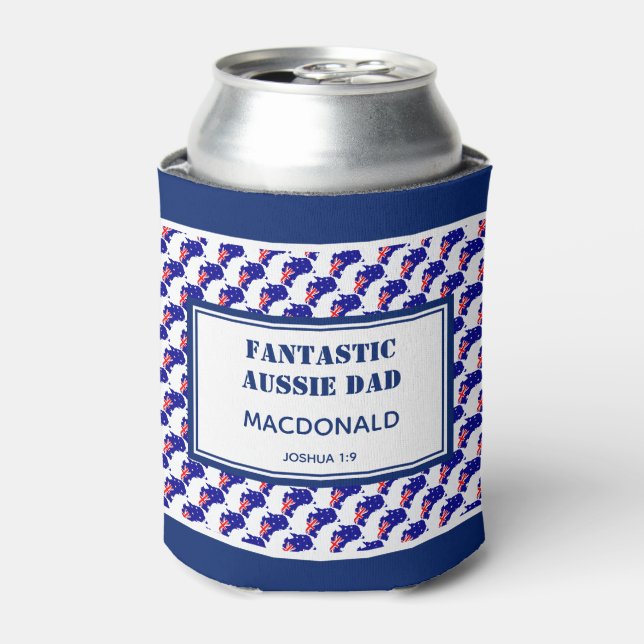 Rafraîchisseur Pour Canette Fête des pères FANTASTIQUE AUSSIE DAD personnalisé (Can devant)