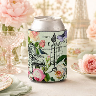 Rafraîchisseur Pour Canette Fête Vintage Menthe Rose Rose Paris