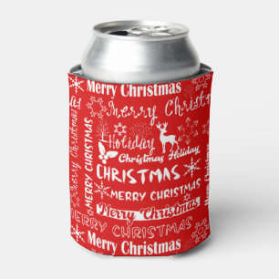 Rafraîchisseur Pour Canette Fêtes de Noël, motif de Noël, hiver