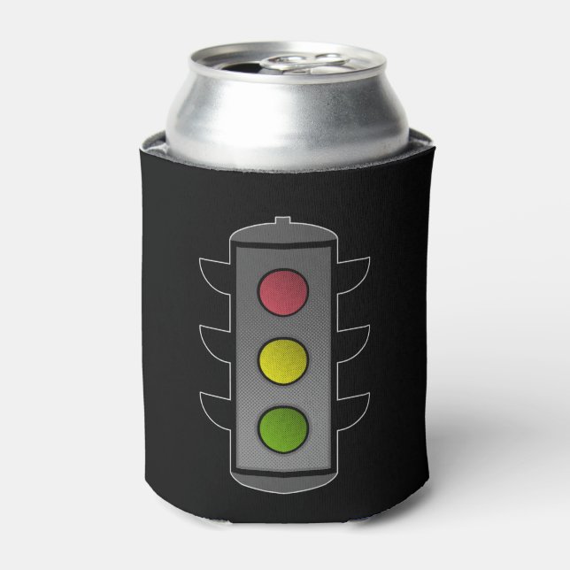Rafraîchisseur Pour Canette Feu de trafic Pop Art (Can devant)