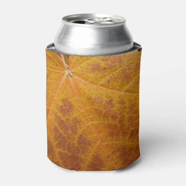Rafraîchisseur Pour Canette Feuille d'érable jaune Automne Abstraite Nature (Can devant)