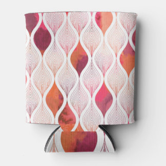 Rafraîchisseur Pour Canette Feuilles d'aquarelle modernes, motif sans couture.