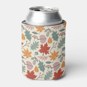 Rafraîchisseur Pour Canette Feuilles d'automne vintage et Motif Acorns