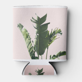 Rafraîchisseur Pour Canette feuilles de palme rose