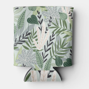 Rafraîchisseur Pour Canette Feuilles tropicaux : impression Vintage à main.
