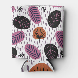 Rafraîchisseur Pour Canette Feuilles tropicaux, motif sans couture branché.