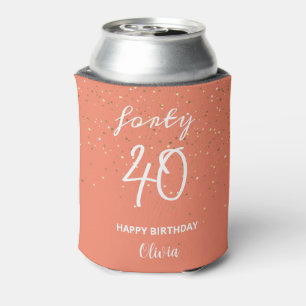 Rafraîchisseur Pour Canette Fille parties scintillant Custom moderne 40e anniv