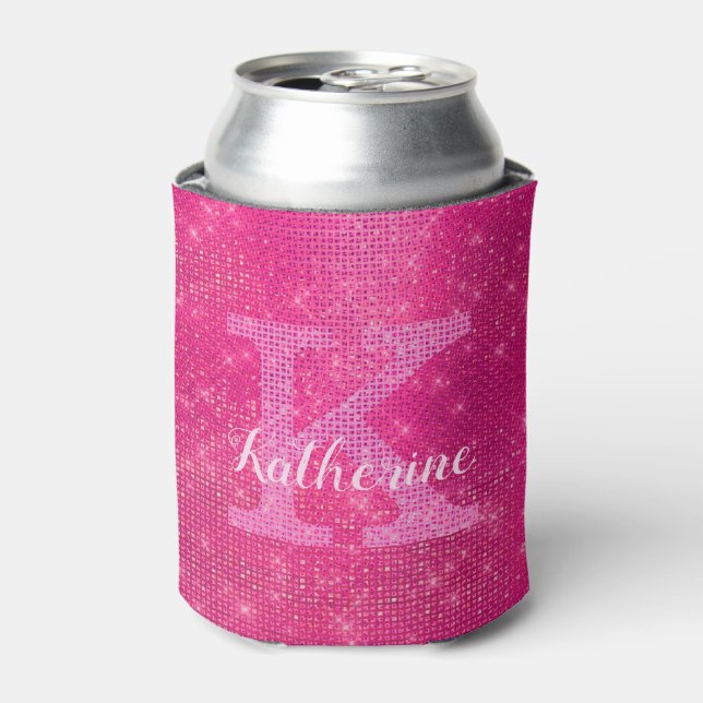 Rafraîchisseur Pour Canette Fille rose Parties scintillant étincelante Glam No (Can devant)