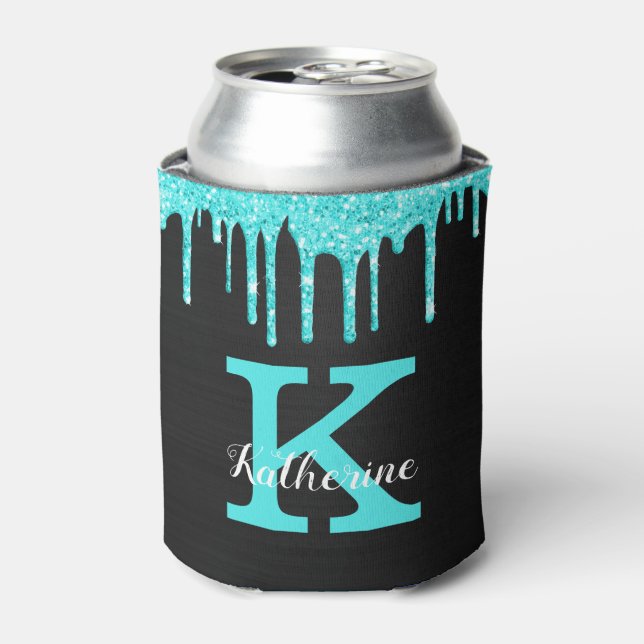 Rafraîchisseur Pour Canette Fille Turquoise Black Parties scintillant Drives M (Can devant)