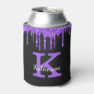 Rafraîchisseur Pour Canette Fille violet noir Parties scintillant Drives Monog