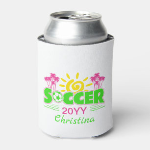 Rafraîchisseur Pour Canette Filles Football Sunshine Palm Trees