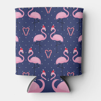 Rafraîchisseur Pour Canette Flamant rose Noël Casquette Candy Motif