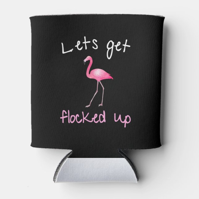 Rafraîchisseur Pour Canette Flamant rose - Permet d'être débordé (Devant)