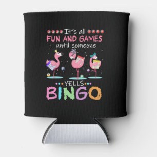 Rafraîchisseur Pour Canette Flamant rose rose Bingo Funny Cadeau Art
