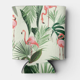 Rafraîchisseur Pour Canette Flamant rose rose Fleurs exotiques Motif