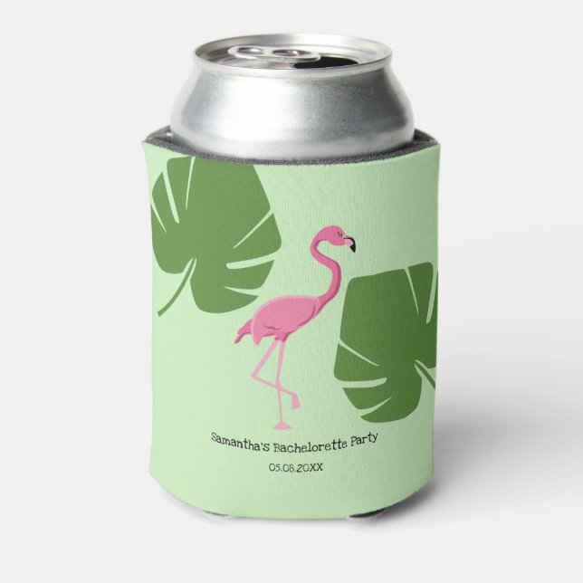 Rafraîchisseur Pour Canette Flamant rose rose Tropical Bachelorette personnali (Can Dos)