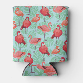 Rafraîchisseur Pour Canette Flamants roses roses : Exotic Seamless Motif.