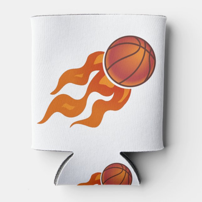 Rafraîchisseur Pour Canette Flammes de basket (Devant)