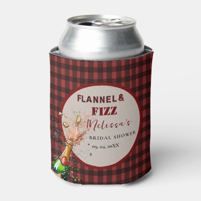 Rafraîchisseur Pour Canette Flannel & fizz douche d'hiver rouge et noire (Can devant)