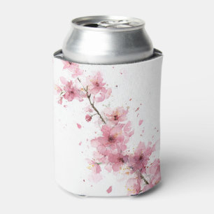Rafraîchisseur Pour Canette Fleur de cerisier rose Sakura aquarelle florale mi