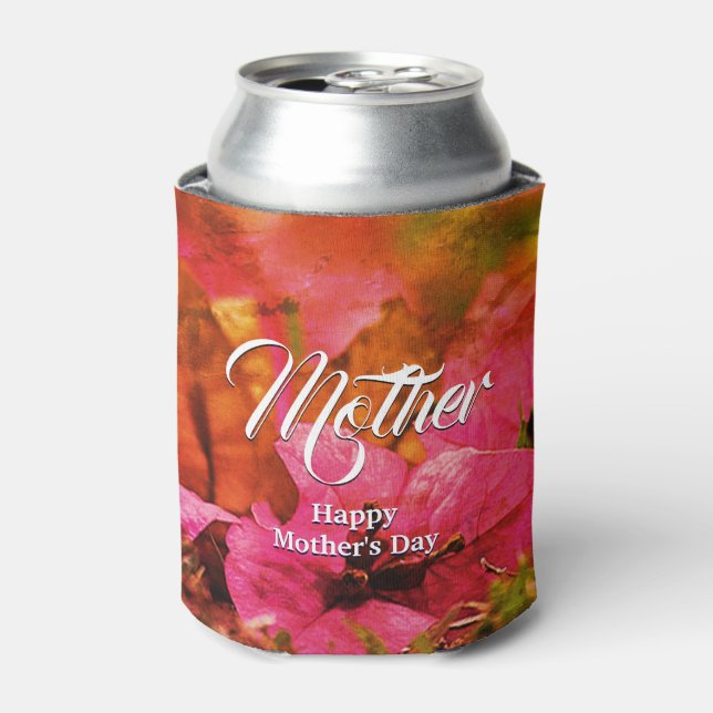 Rafraîchisseur Pour Canette Fleur rose JOYEUX JOUR DE MÈRE (Can devant)