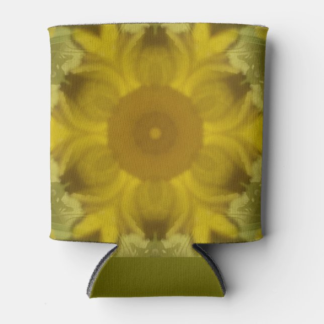 Rafraîchisseur Pour Canette Fleur soleil éclate dorée (Devant)
