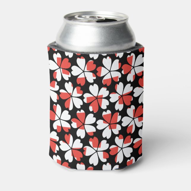 Rafraîchisseur Pour Canette Fleurs blanches rouges mignons motif (Can Dos)