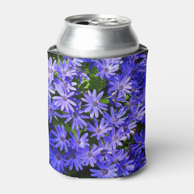 Rafraîchisseur Pour Canette Fleurs bleues à la marguerite Nature Photographie (Can devant)