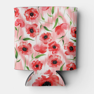 Rafraîchisseur Pour Canette Fleurs d'aquarelle : ikat de pavot.