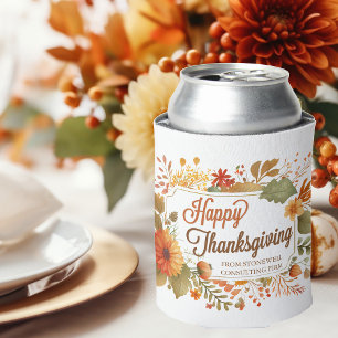 Rafraîchisseur Pour Canette Fleurs d'automne de fête de Thanksgiving