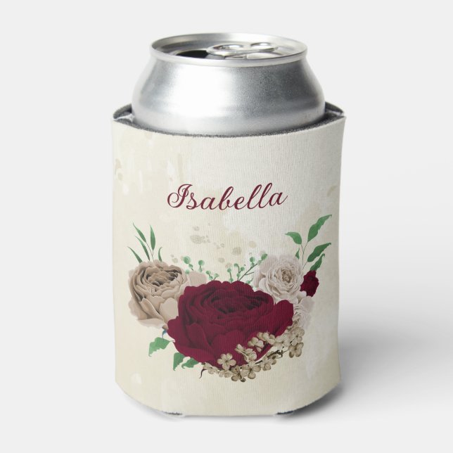 Rafraîchisseur Pour Canette fleurs de champagne de Bourgogne mariage  (Can devant)