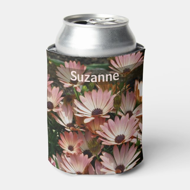 Rafraîchisseur Pour Canette Fleurs de marguerite rose personnalisées (Can devant)