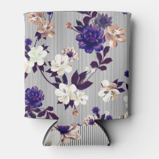 Rafraîchisseur Pour Canette Fleurs de printemps Motif en silhouette noire