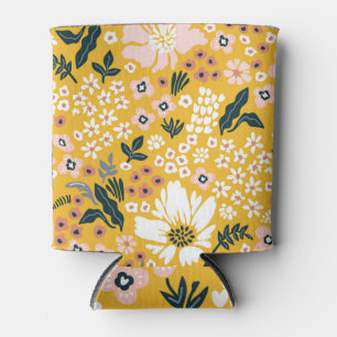 Rafraîchisseur Pour Canette Fleurs Jardin : Charme Vintage Jaune.