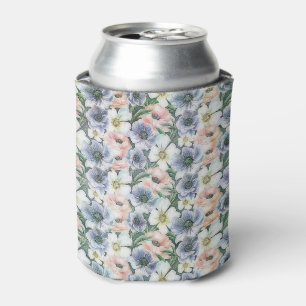 Rafraîchisseur Pour Canette Fleurs pastel aquarelle douce
