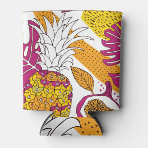 Rafraîchisseur Pour Canette Fleurs tropicales Fruits : Impression Exotique